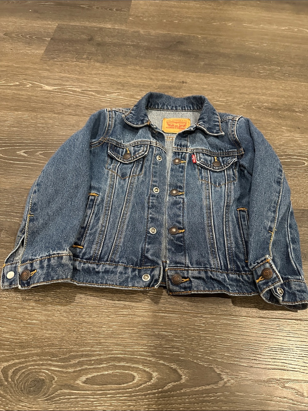 Levi's Kids Dark Blue Denim Trucker Jacket
